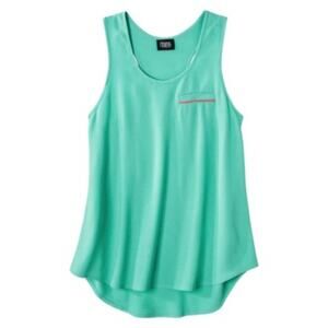 Prabal Gurung For Target Green Pebble Racerback Cami Tank Top Blouse NWT
